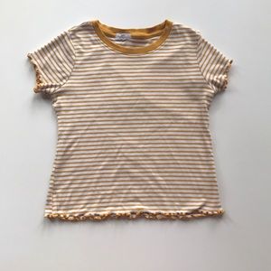 yellow striped tee